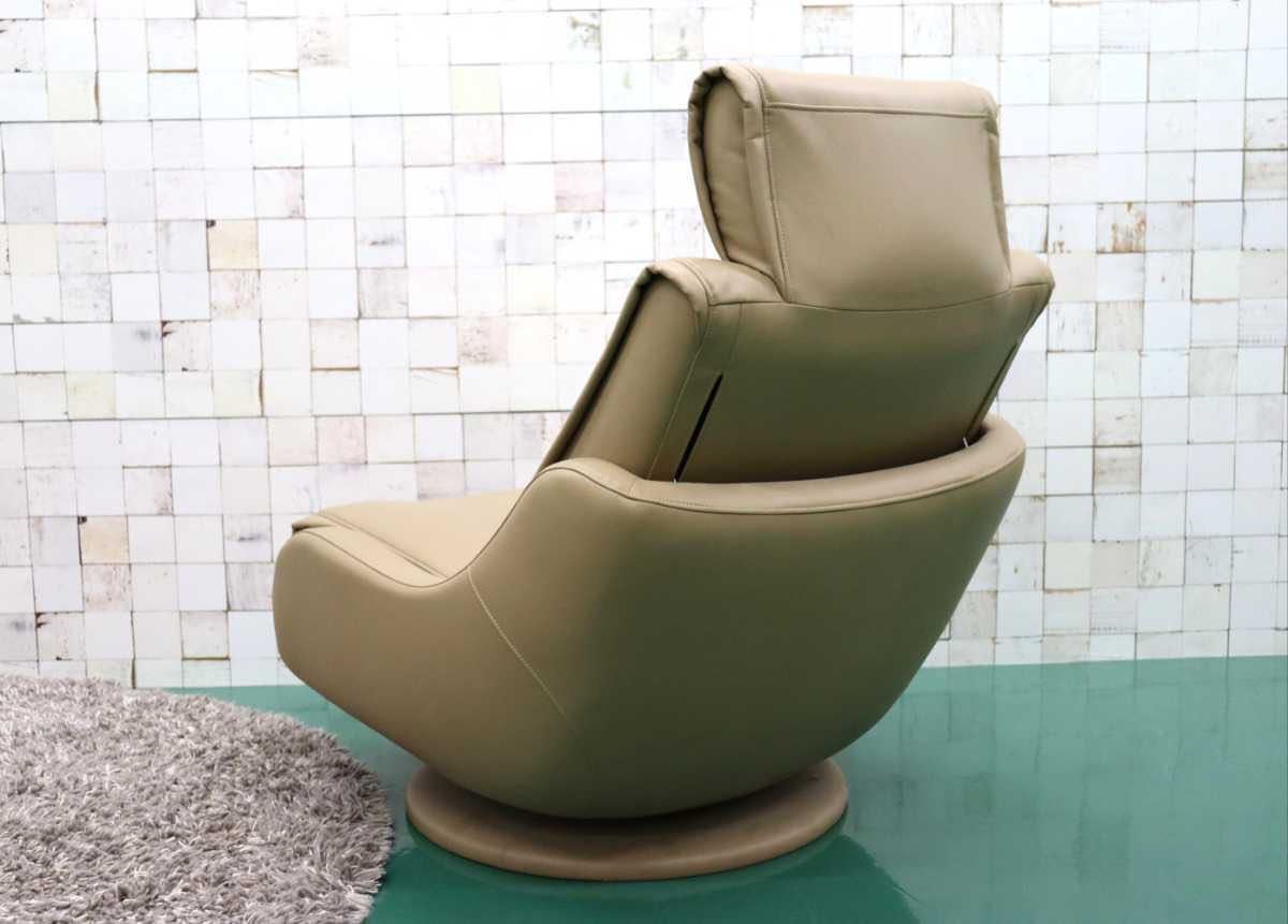 GMEH2A0karimoku / Karimoku reclining chair personal chair 1 seater . single sofa rotation chair soft leather regular price 13 ten thousand 
