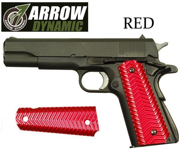 ARROW DYNAMIC メタル 1911 グリップカバー RED_画像1