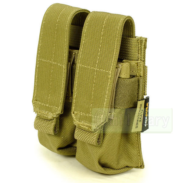 Flyye MOLLE Double 9mm Mag Pouch Ver.FE KH色 PH-P005_画像1
