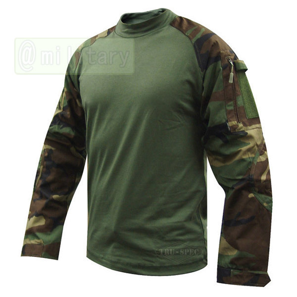 【メーカー協賛セール】TRU-SPEC TACTICAL RESPONSE COMBAT SHIRT コンバットシャツ Woodland（ウッドランド）迷彩 Mサイズの画像1