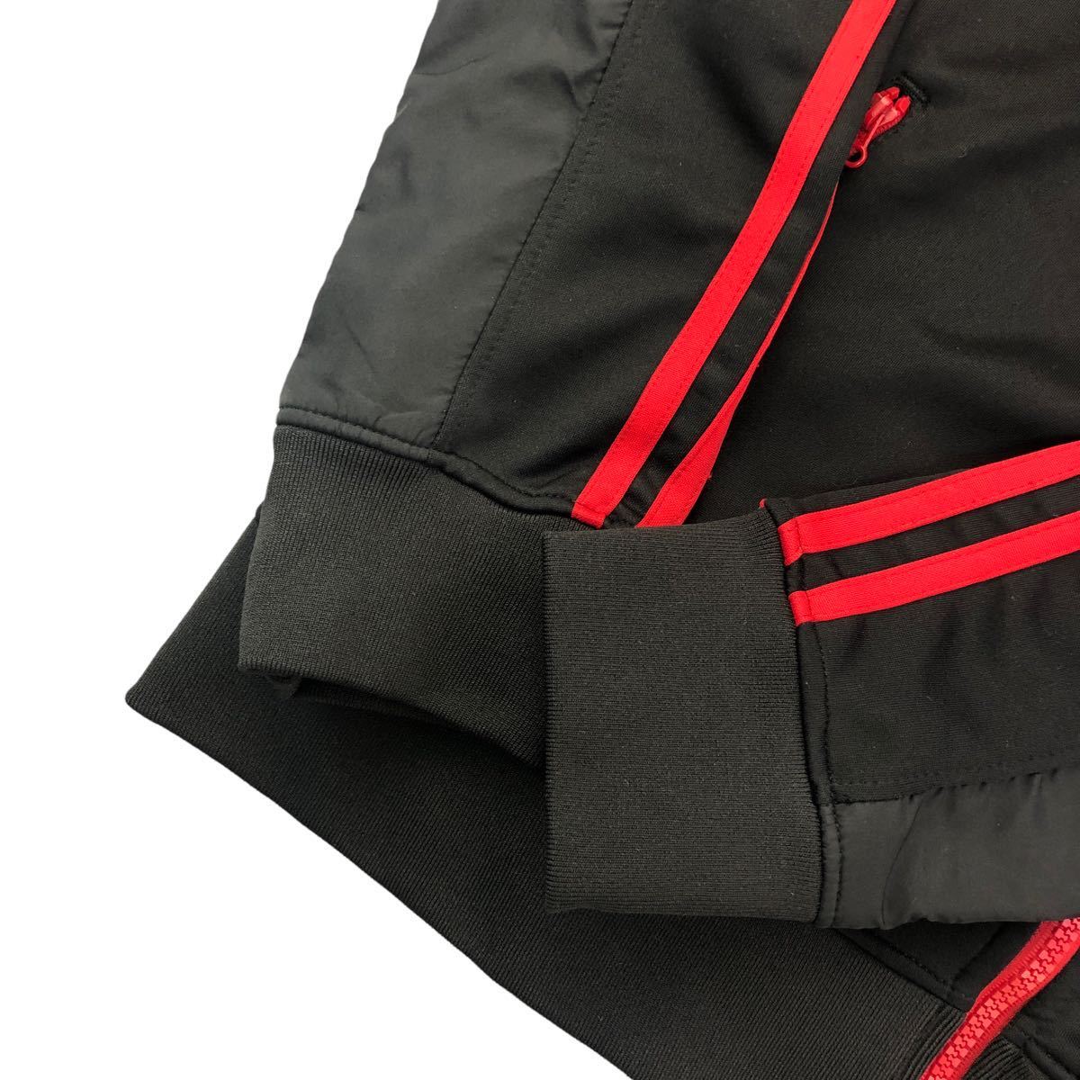 人気【極美品/A】adidas アディダスAC Milan ジャージ トラックジャケット サイズM ブラック レッド 胸ロゴ 2013年モデル サッカー A2416_画像5