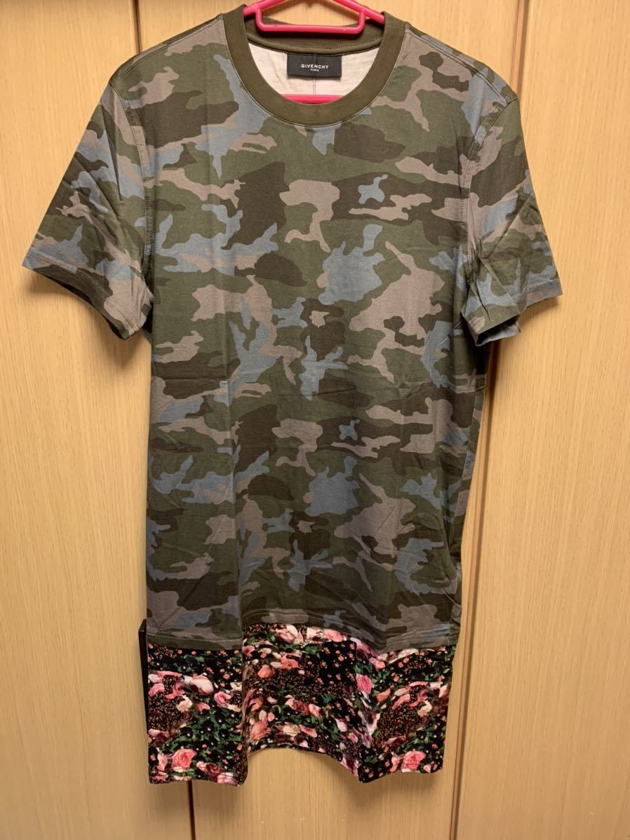 正規未使用 14SS GIVENCHY ジバンシー ジバンシィ 迷彩 花柄 レイヤード Tシャツ カットソー S ■品番 14S7301611_画像1