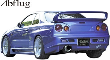 【M's】ニッサン R34 スカイライン GT-R BNR34 (1999y-2002y) Abflug リア バンパー ver.Mure ／／ FRP 未塗装 アブフラッグ エアロ パーツ_画像2