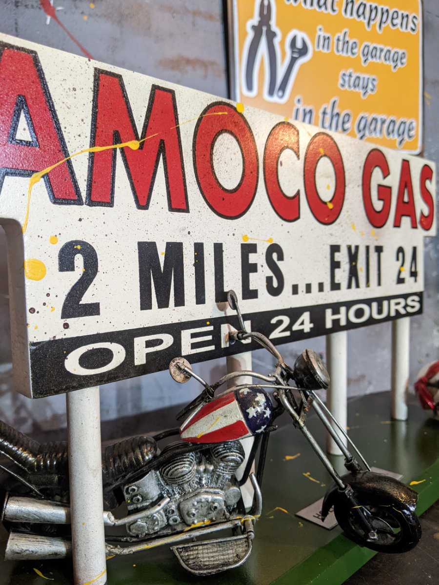 Old アメリカン Style/HOLLYWOOD SIGN デコ/（AMOCO GAS）#アメリカンな部屋作り#カリフォルニアスタイル#ガレージライフ