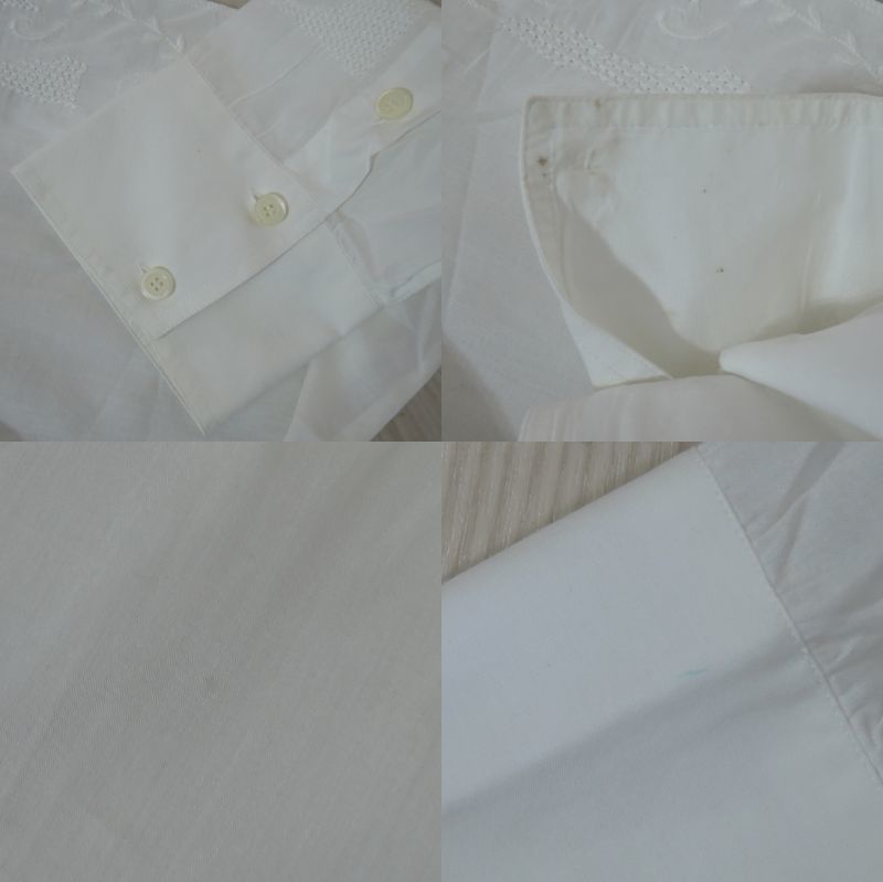 vintage ジャンニ ヴェルサーチ GIANNI VERSACE 刺繍 デザイン オーバーサイズ シャツ 54 ホワイト トップス イタリア製 ヴィンテージ 6686の画像9