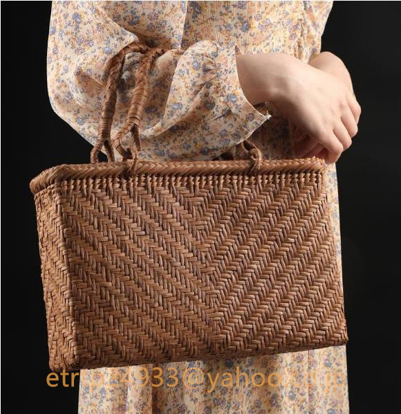 限定☆職人の手作り美品 山葡萄かごバッグ 手編み山葡萄籠バッグ