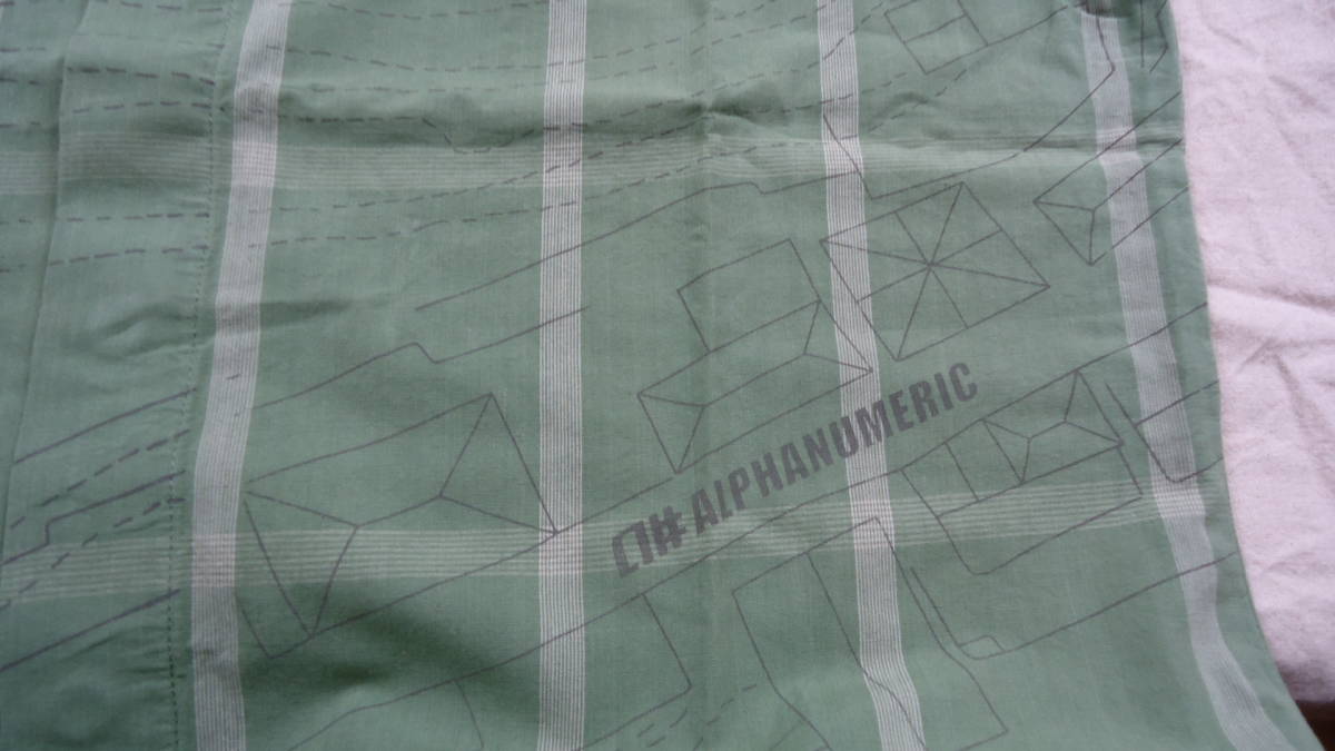 ALPHANUMERIC 旧モデル 半袖シャツ 緑チェック M 半額以下 70%off アルファヌメリック レターパックライト おてがる配送ゆうパック 匿名_画像3