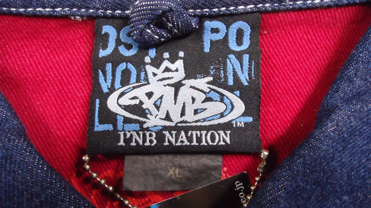 PNB NATION 旧モデル 半袖 デニムシャツジャケット インディゴ XL 半額以下 60%off HIPHOP レターパックプラス ゆうパック（おてがる版）匿_画像9