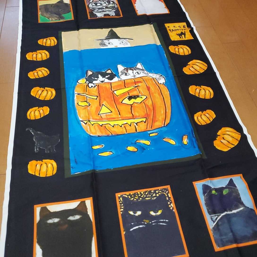 【パネル】マンハッタナーズ　Manhattaner's ハロウィン　HALLOWEEN　猫　かぼちゃ　タペストリーハロウィーン　CAT　ジャックオーランタン