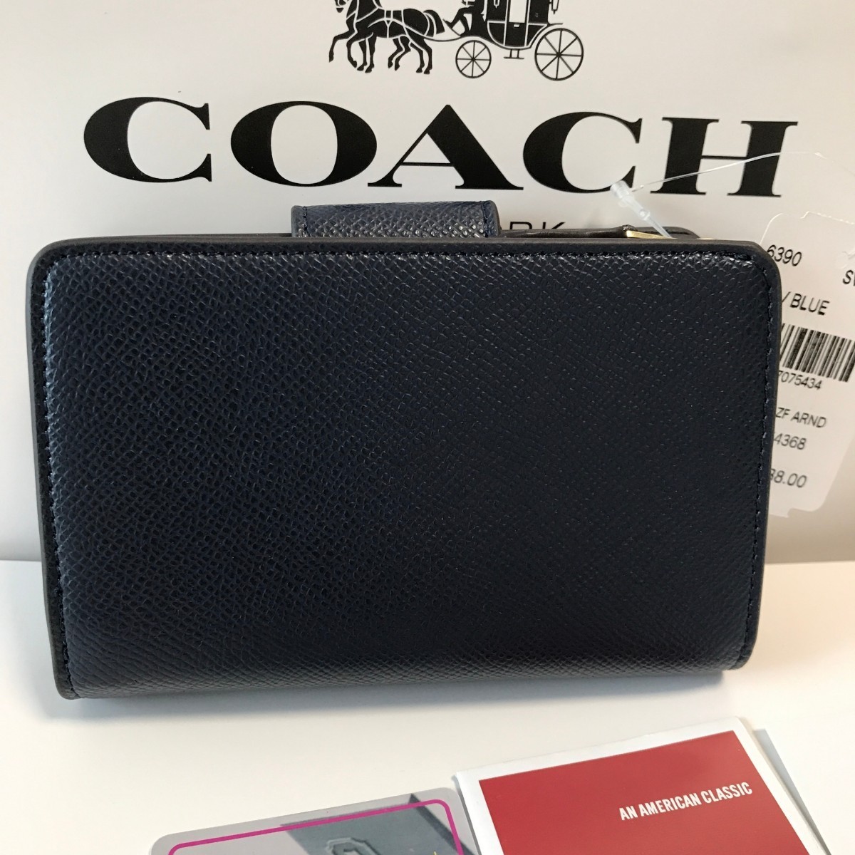 COACH コーチ 新作 二つ折り財布 ネイビー ミッドナイト|PayPayフリマ