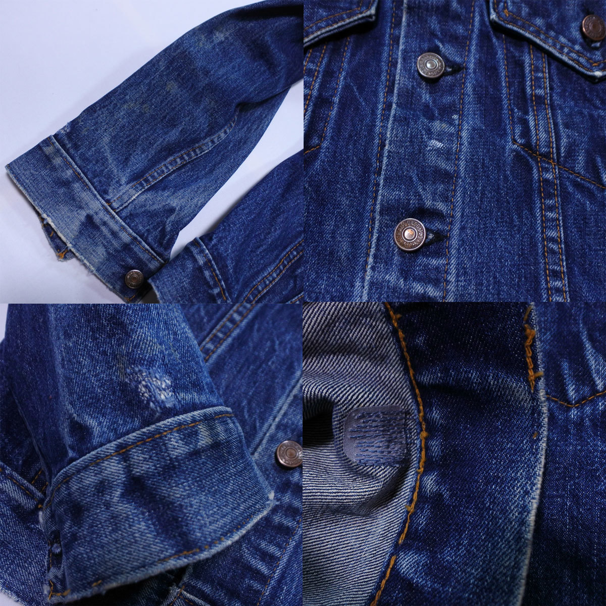 70s USA製 ビンテージ LEVIS 70505 BIG E デニム ジャケット 4th 38位 インディゴ / サード リーバイス 507 517 557 501_画像8