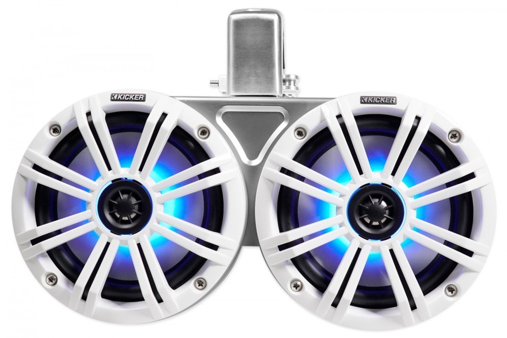 「■USA Audio■キッカー Kicker 最新型LED付マリーンタワーシステム KMTDC65W (45KMTDC65W) 白色 16.5cm Max.390W●保証付●税込」の画像2