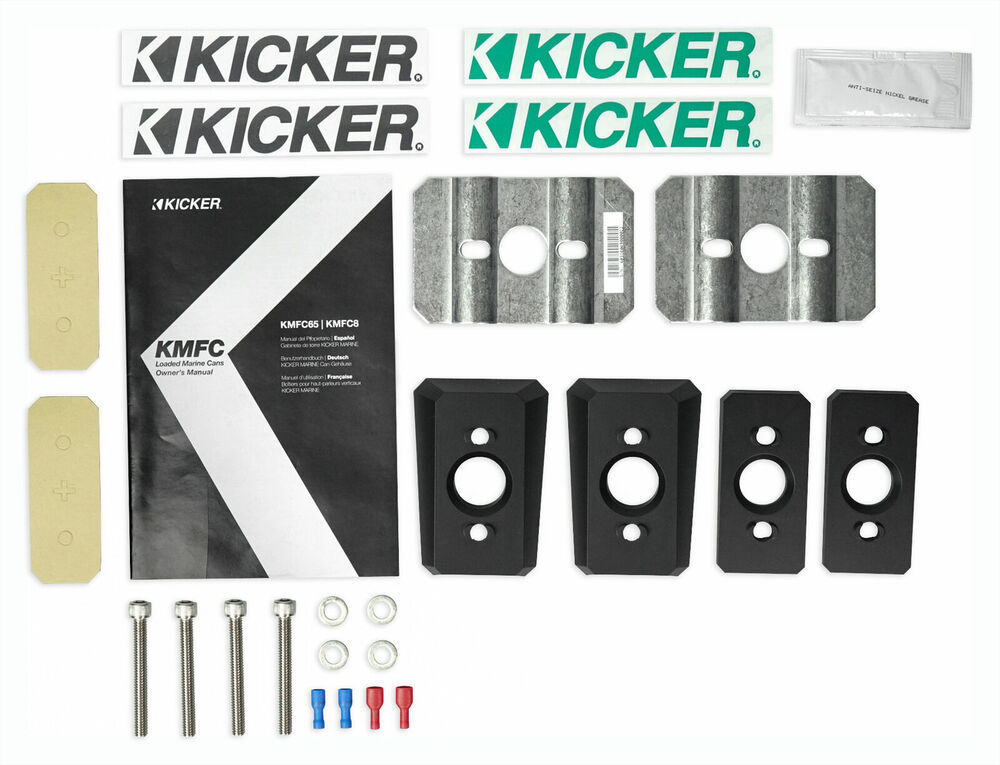 ■USA Audio■キッカー Kicker 最新型●LED付 マリーンタワーシステム KMFC8 (46KMFC8) 20cm 1ペア分黒色 ●Max.300W ●保証付●税込_画像6