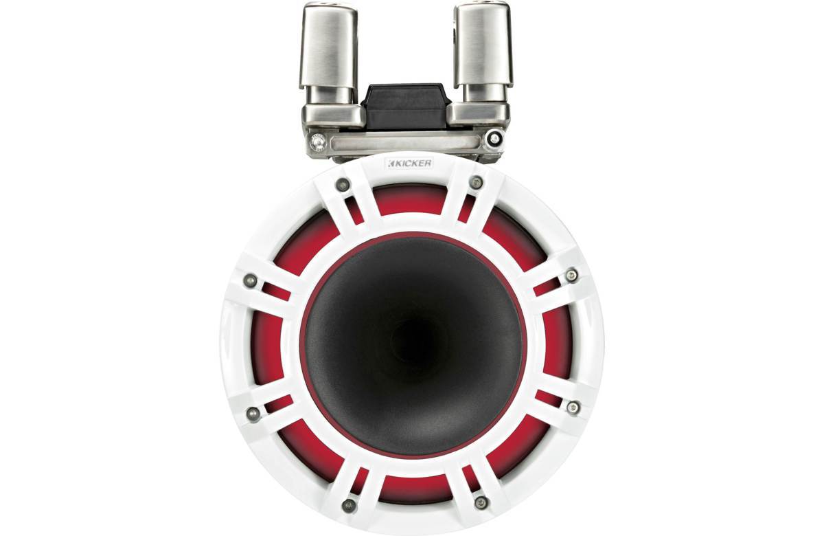 「■USA Audio■キッカー Kicker 最新型LED付マリーンタワーシステム KMTC94W (44KMTC94W) 白色 23cm Max.600W（ペア） ●保証付●税込」の画像3