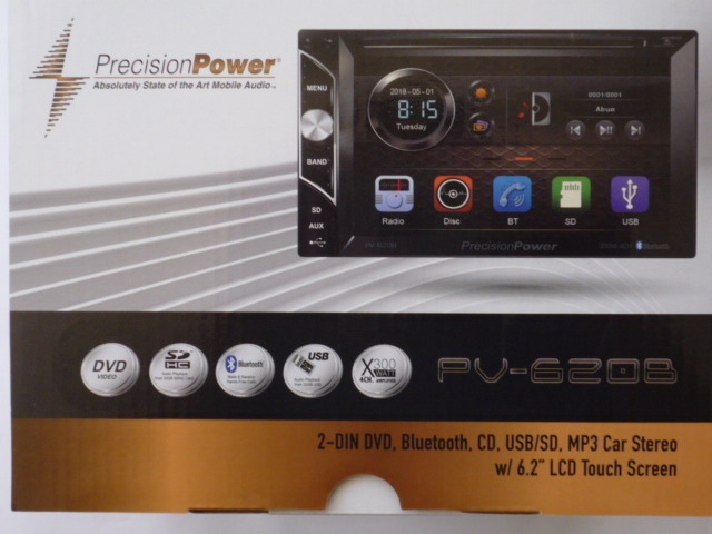 #USA Audio/ America. Precision power Precision Power(PPI) PV-620B *6.2 -inch screen *Bluetooth/DVD/USB/SD/AUX-IN* with guarantee * tax included 