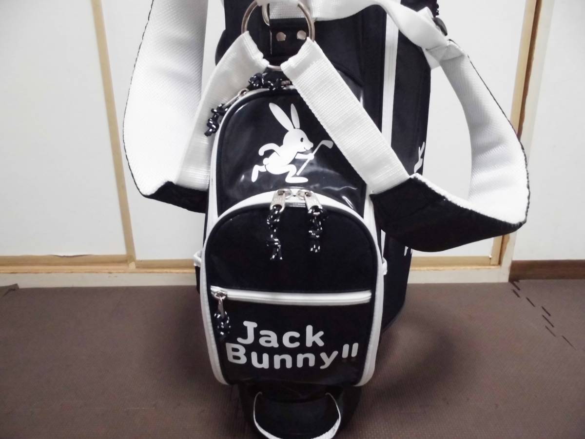 送料無料 新品 JackBunny 軽量 スタンド式 ネイビー キャディバッグ