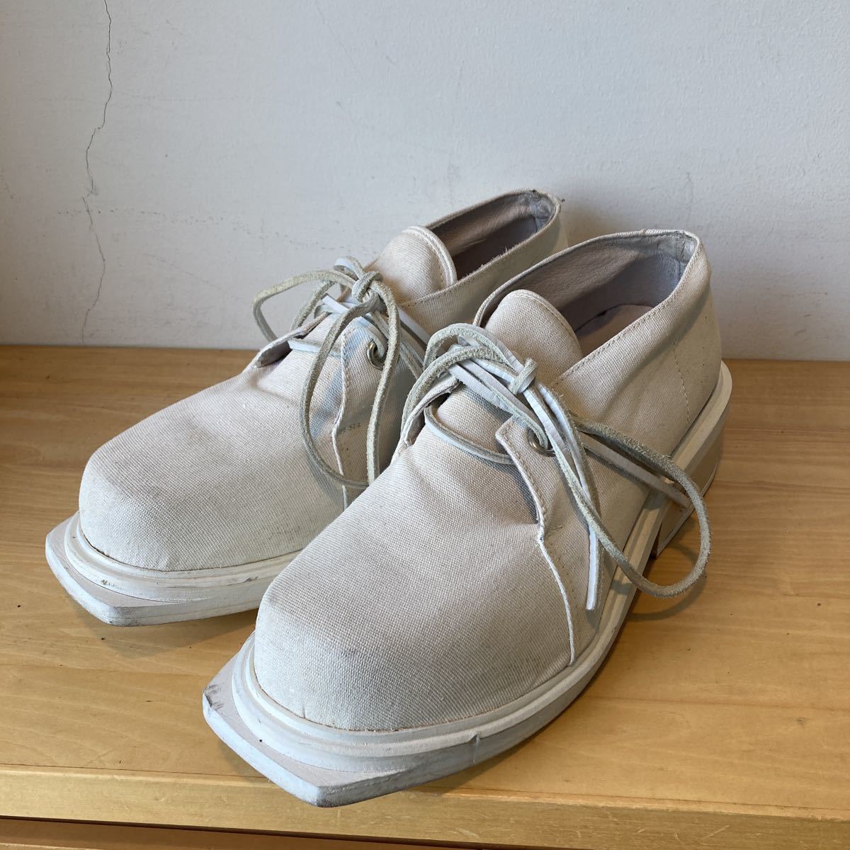 DIRK BIKKEMBERGS Dirk Bikkembergs 43 canvas lace up shoes парусина Vintage Anne towa-p6 архив white белый 