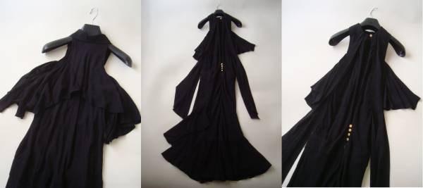 KEITA MARUYAMA черный шелк One-piece платье size1 Keita Maruyama 