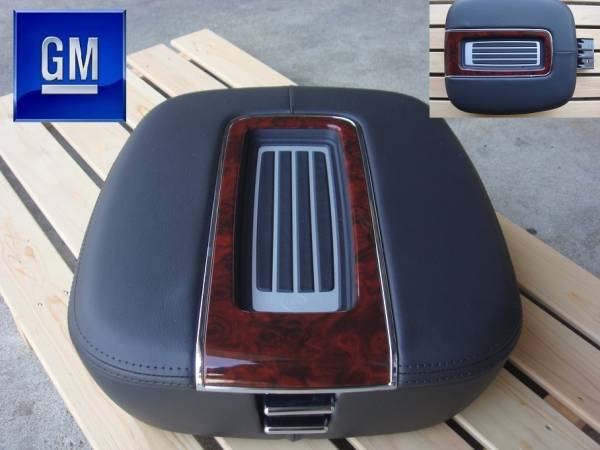 [GM original new goods GM made ] front storage console / box / armrest / cover part black black / leather & wood specification *07-14y Cadillac / Escalade 