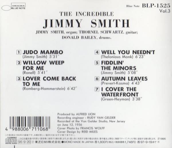 Jimmy Smithジミー・スミスat the Organ, Vol. 3♪♪_画像2