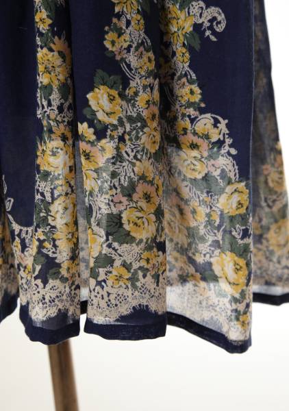 144*2way floral print long skirt navy blue navy axes femme axes femme MB292X03 long skirt One-piece 