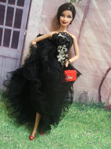 barbie doll with short black hair