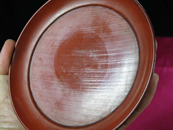 B root .. plate ③ Edo era lacquer . lacquer ware temple . coating thing 