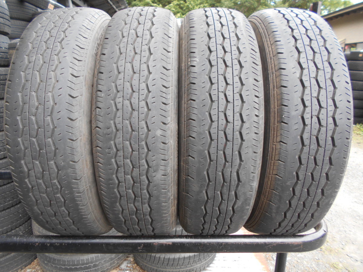 F456 195/80R15 夏4本セット サマータイヤ LT 107/105L 195/80-15 195-80-15 BRIDGESTONE ECOPIa RD-613 STEEL ハイエース キャラバン_画像1