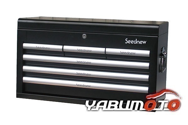SEEDNEW 工具箱 チェスト ブラック (６段引出し) S-R906BL 法人のみ配送 メーカー直送 き 送料無料