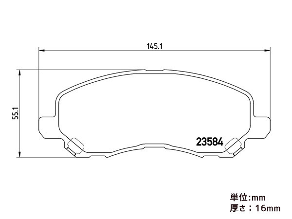 ブレンボ ブレーキパッド ギャラン フォルティス スポーツバック CX4A CX3A CX6A フロント ブラックパッド brembo 送料無料_画像2