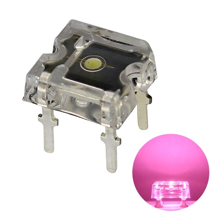 気質アップ LED 1000個 295～415mcd ピンク色 FLAT FLUX LED