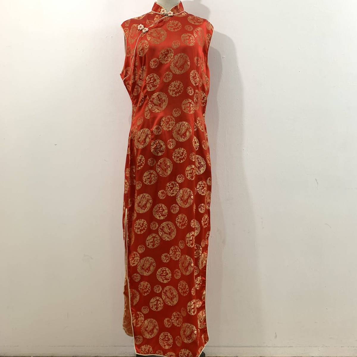 定番入荷 ヴィンテージ チャイナ スリット ワンピース - 通販
