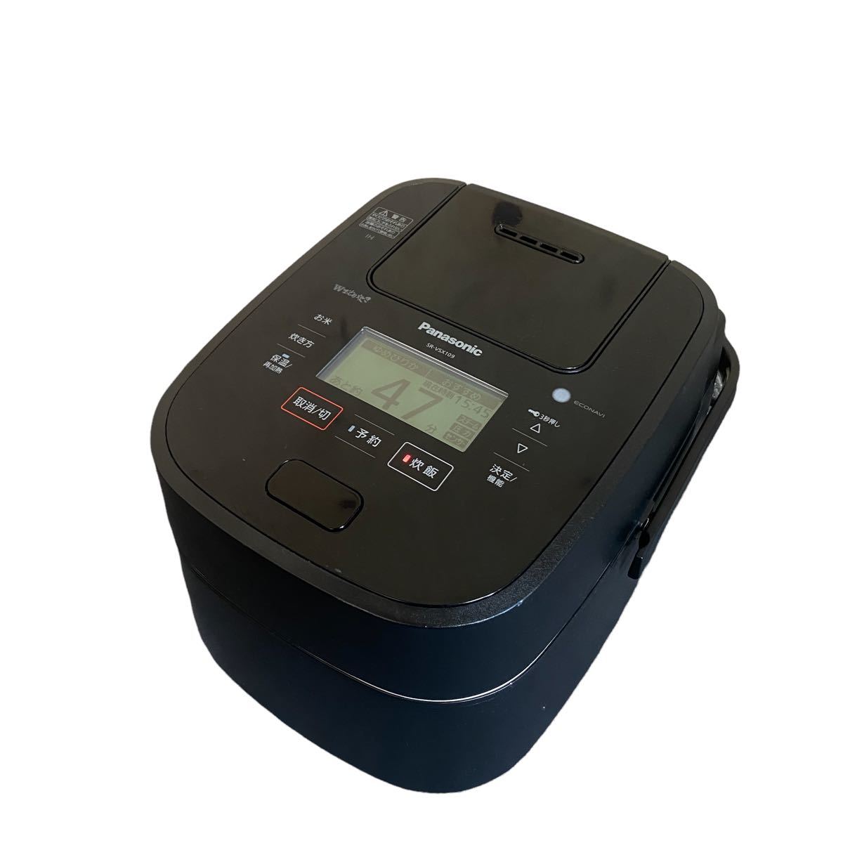 美品Panasonic/パナソニック SR-VSX109-K 炊飯器 2019年 ブラック IH