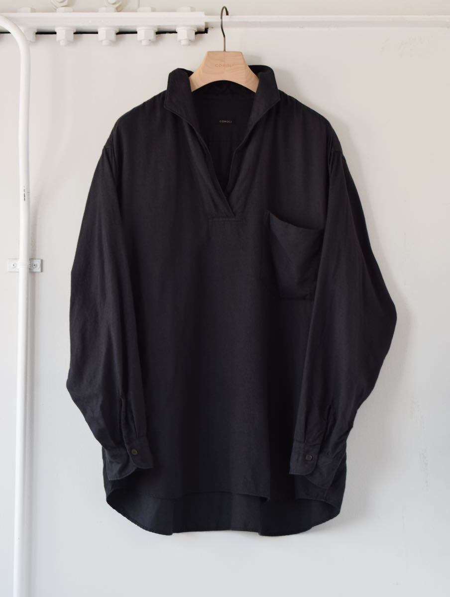 COMOLI コモリ 22SS シルクネルスキッパー サイズ3 シルクネルドロー