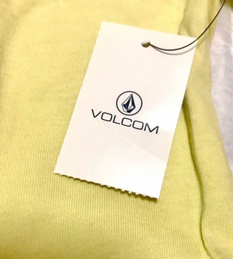 ◆新品◆VOLCOM／ボルコム◆USA 男女兼用　ロングＴシャツ、薄レモン色系 M ( L) サイズ、コットン100%、MADE IN MEXICO_画像7