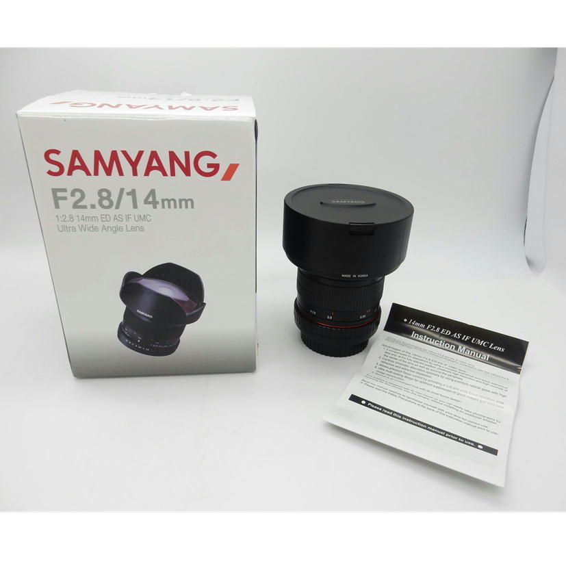 良品 SAMYANG サムヤン レビュー高評価の商品 デジタル対応レンズ キャノン用 フルサイズ 14mm ED 02 F2.8 IF 新発売の AS