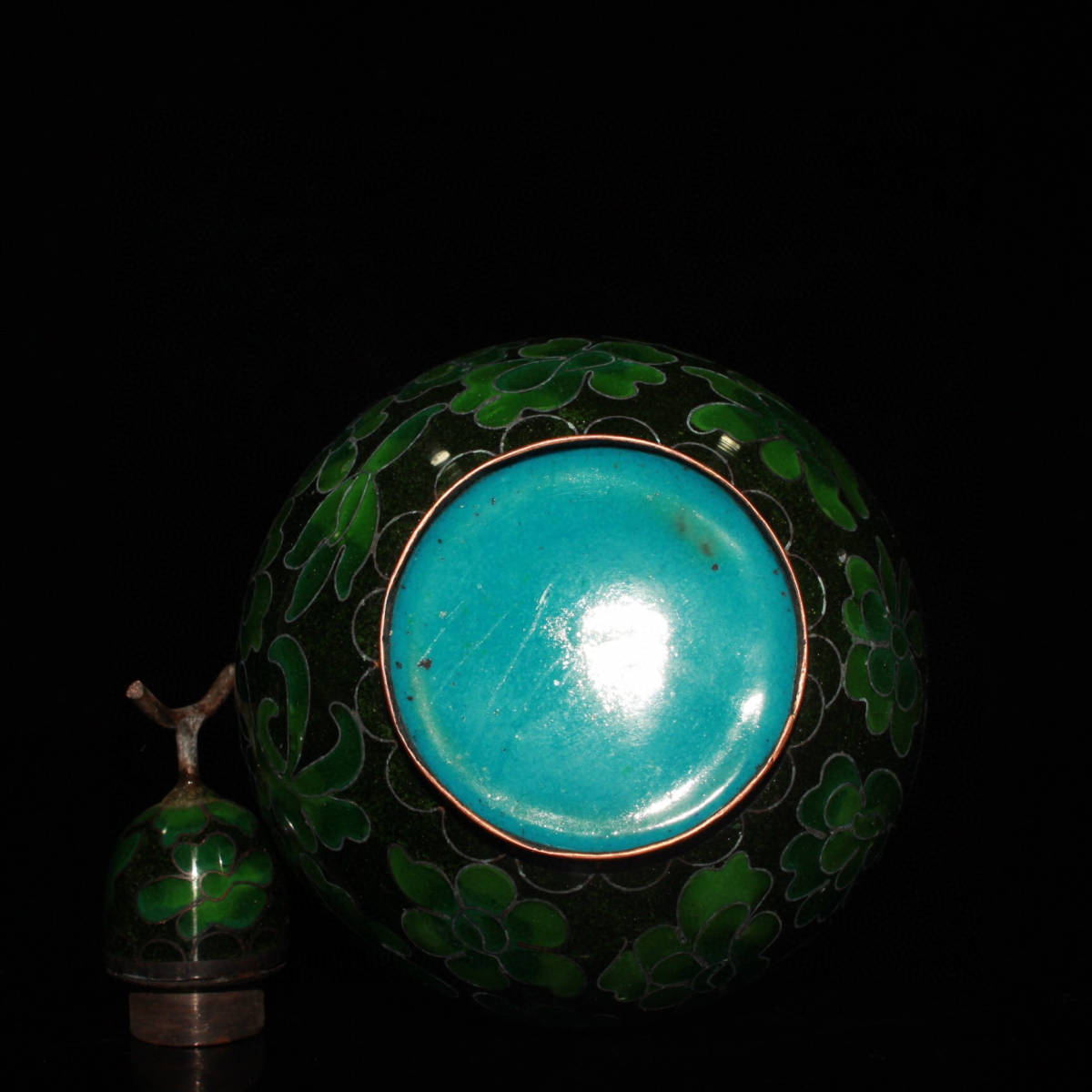 精品収蔵 銅製 景泰藍 ひょうたん 中国古玩 古賞物 置物 新作人気 