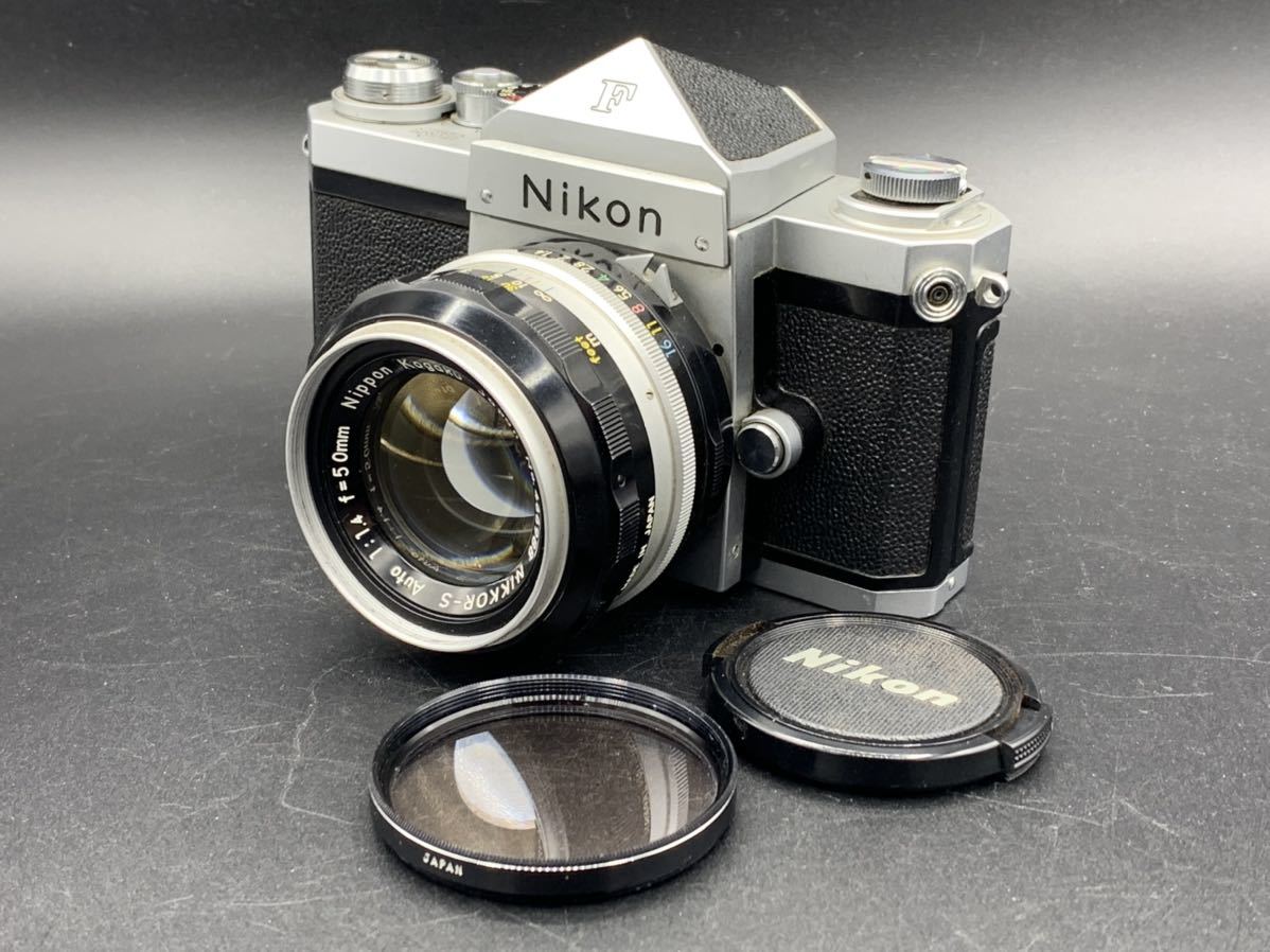 Nikon F/ニコンF アイレベル/NIKKOR-S AUTO F1.4 50mm/レンズ付/一眼レフカメラ【未撮影ジャンク】_画像1