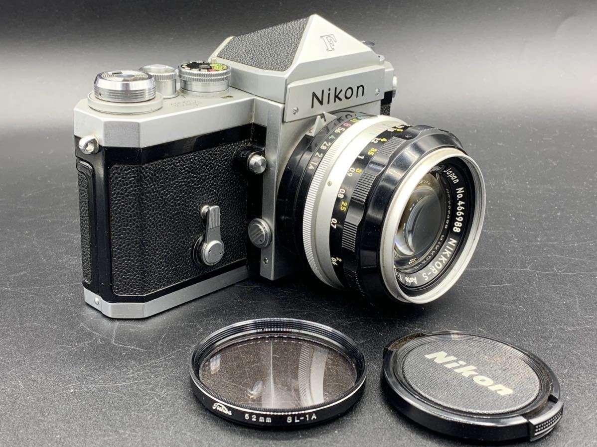 Nikon F/ニコンF アイレベル/NIKKOR-S AUTO F1.4 50mm/レンズ付/一眼レフカメラ【未撮影ジャンク】_画像2