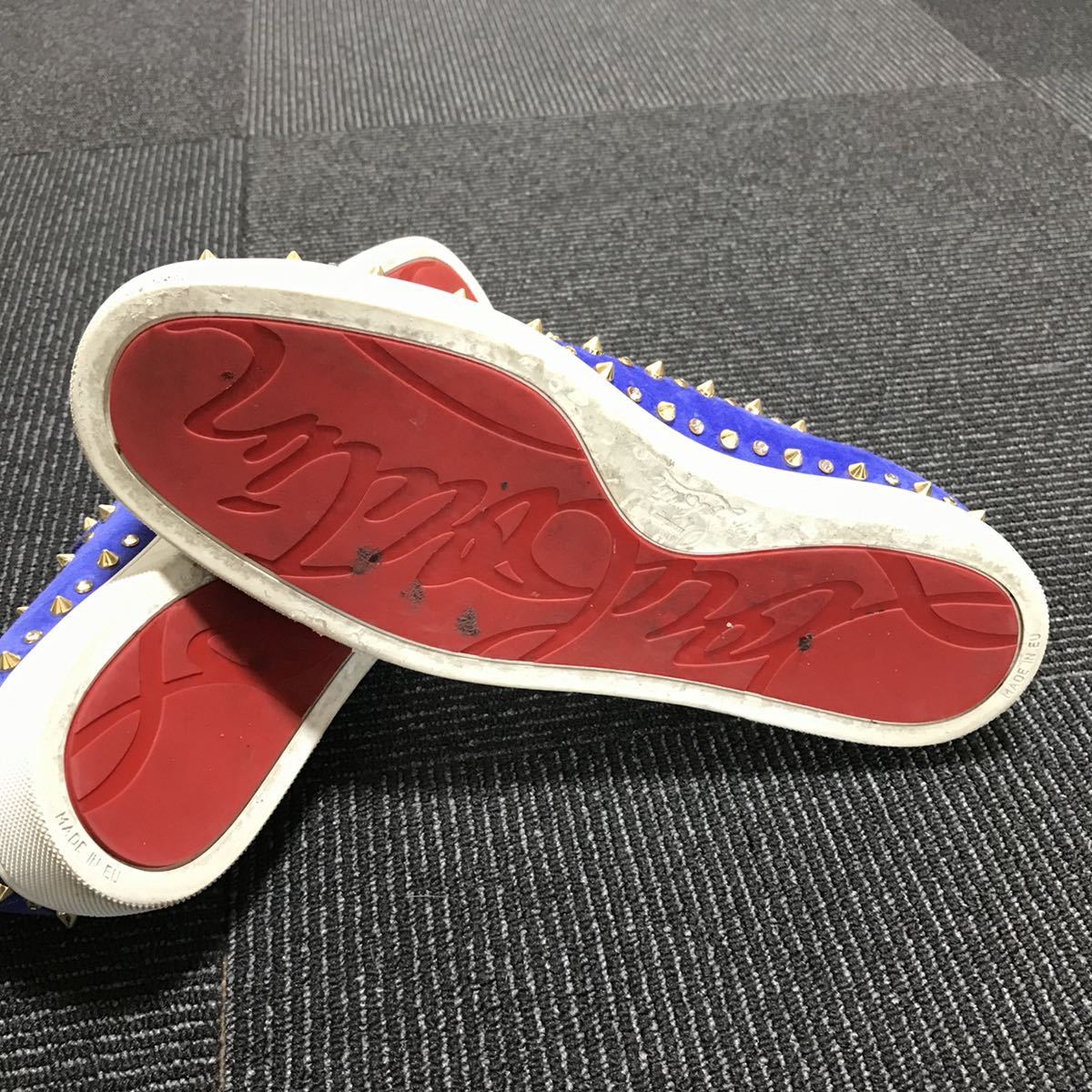 ルブタン】本物 Louboutin 靴 26.5cm ピックボート スパイク