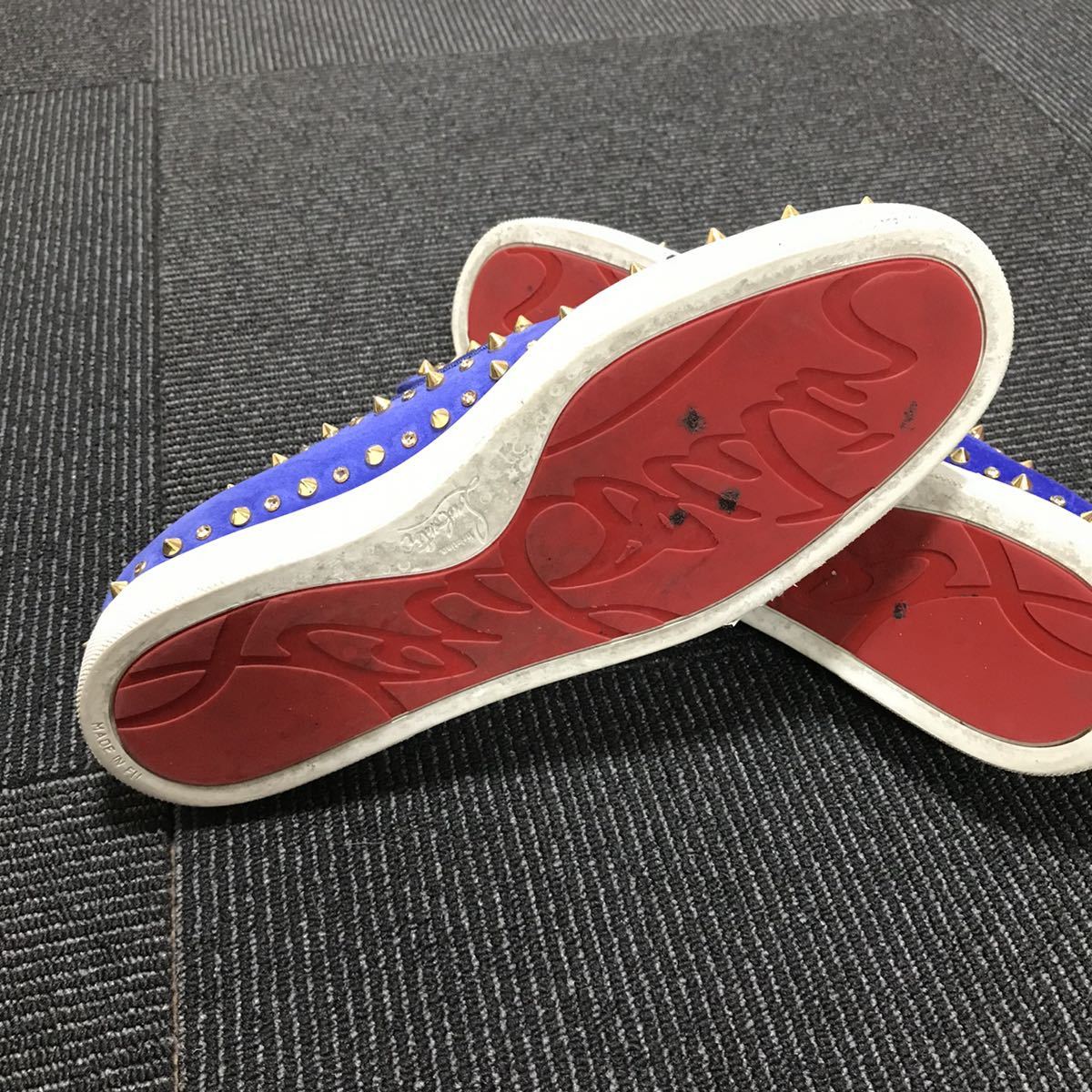 ルブタン】本物 Louboutin 靴 26.5cm ピックボート スパイク