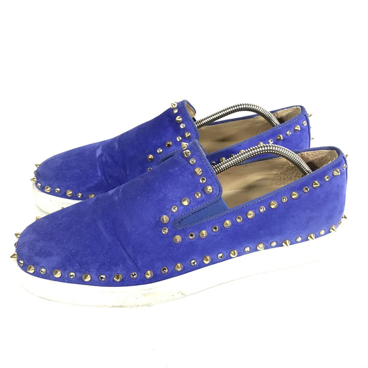 ルブタン】本物 Louboutin 靴 26.5cm ピックボート スパイク