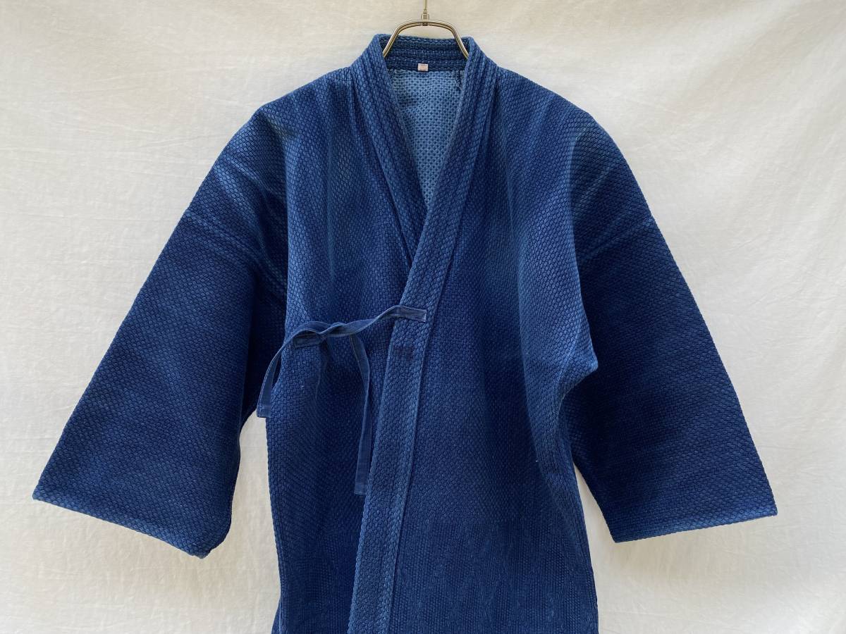 2022年最新海外 JAPAN 刺し子 藍染 ジャケット 剣道着 絶妙な藍の色味