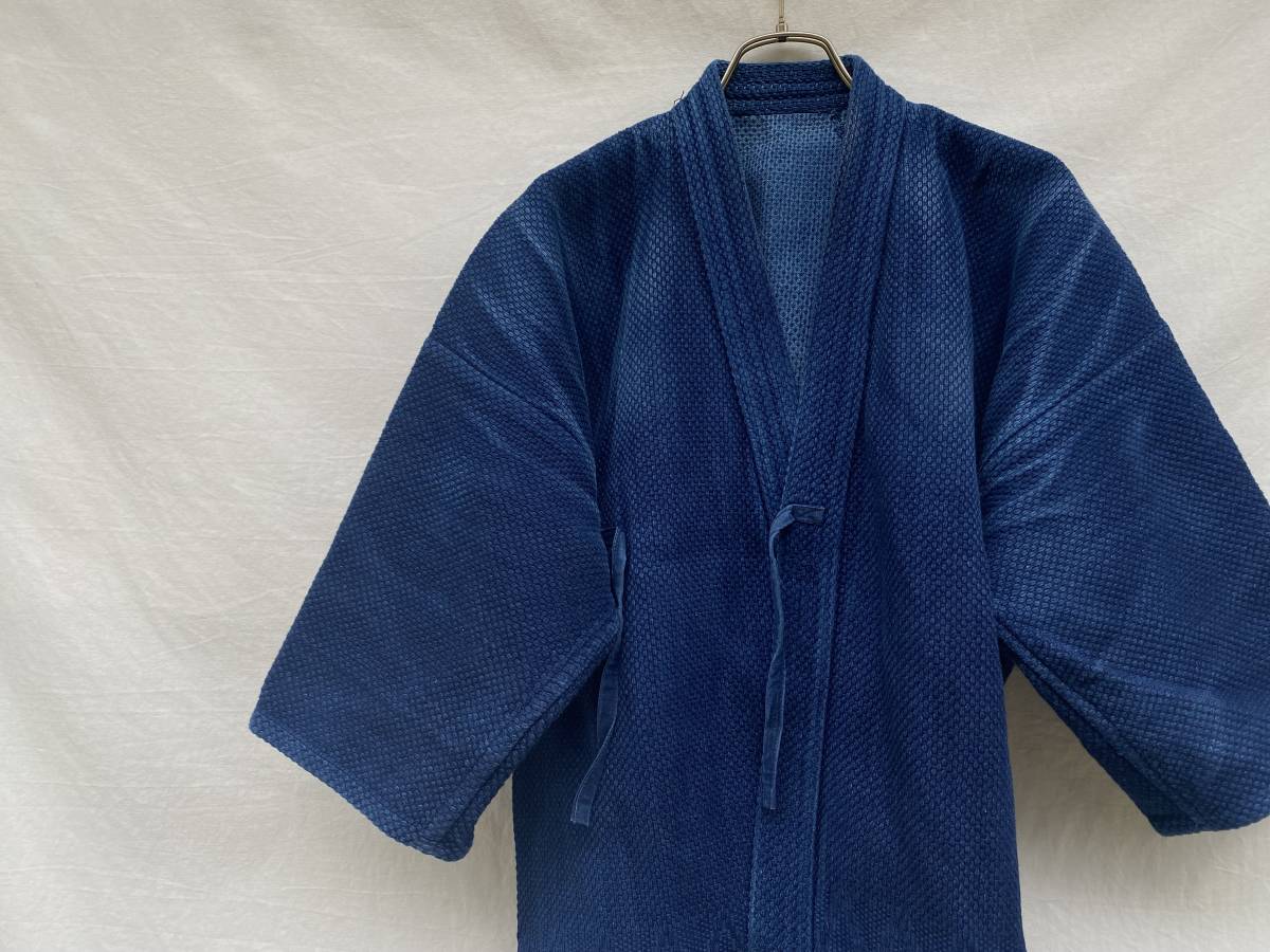 絶妙な 藍染フェード 綺麗な浅葱 剣道着 刺し子 JAPAN VINTAGE ジャパンヴィンテージ KENDO JACKET INDIGO BLUE SASHIKO 武州一