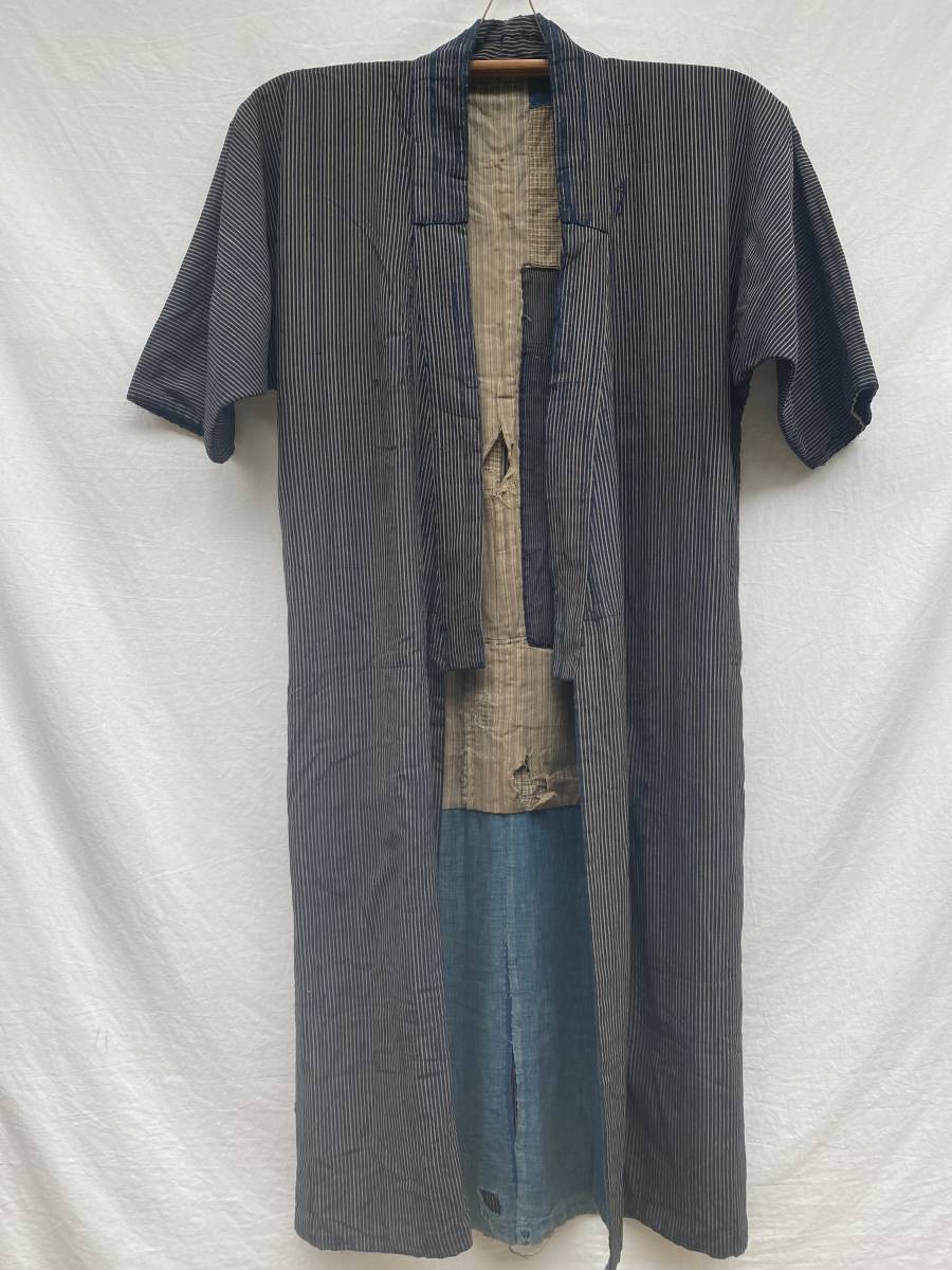 ... хорошо надеты длина надеты .. контактный . индиго цвет ...... Japan Vintage BORO NORAGI KIMONO INDIGO BLUE JAPAN VINTAGE ANTIQUES 30s40s