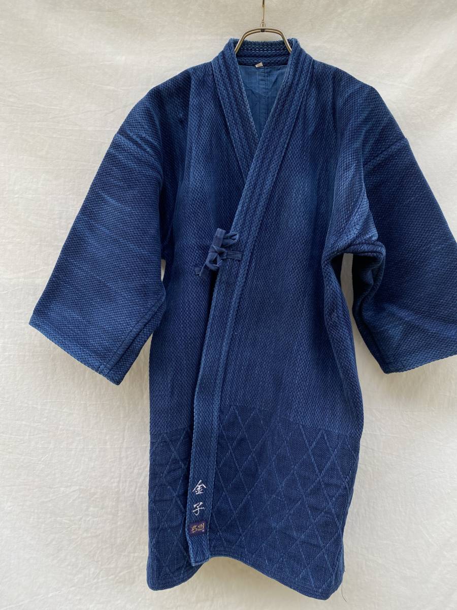 特別オファー 独特なフェード 剣道着 ジャケット 藍染 刺し子 JAPAN