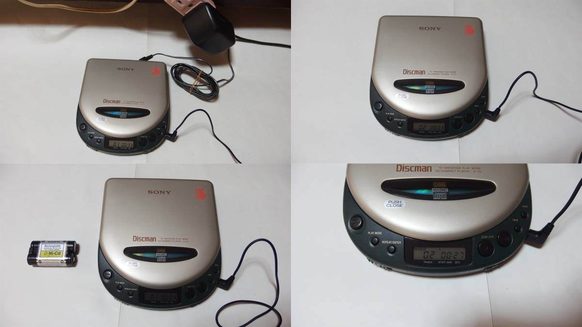 SONY 付属品付 ポータブル CDプレーヤー Discman D-111 動作品(CD再生