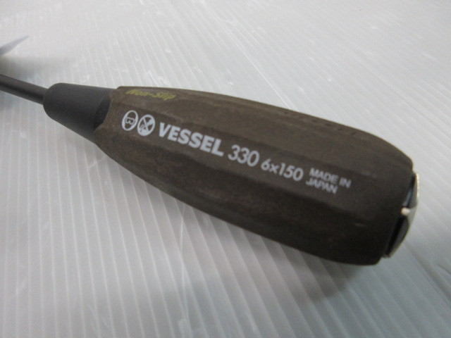 ベッセル VESSEL ウッディ 貫通 ドライバー No.B-330 (-6×150) マイナス ドライバー 自動車 車 整備 メンテ 車検場 バイク 二輪 機械 工具_貫通 ドライバー No.B-330 (-6×150)