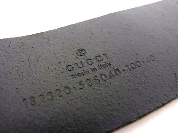 1円 □美品□ GUCCI グッチ 182320 525040 100 40 グッチシマ レザー