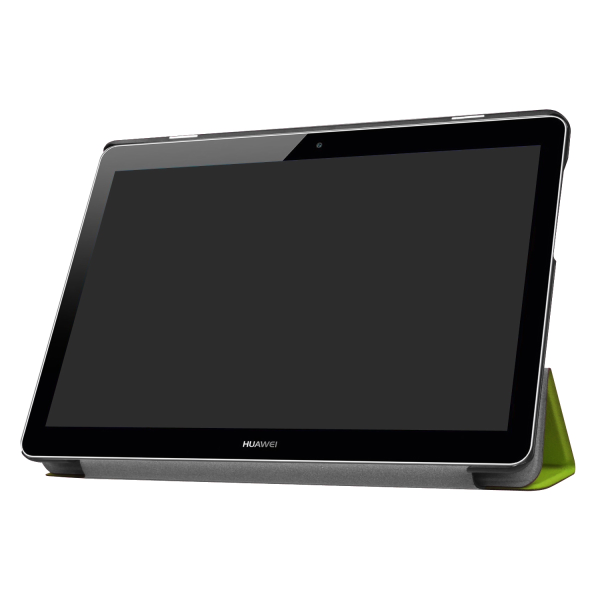 Huawei MediaPad T3 10 専用マグネット開閉式 スタンド機能付き専用三つ折ケース 薄型 軽量型 高品質PUレザーケース グリーン_画像6